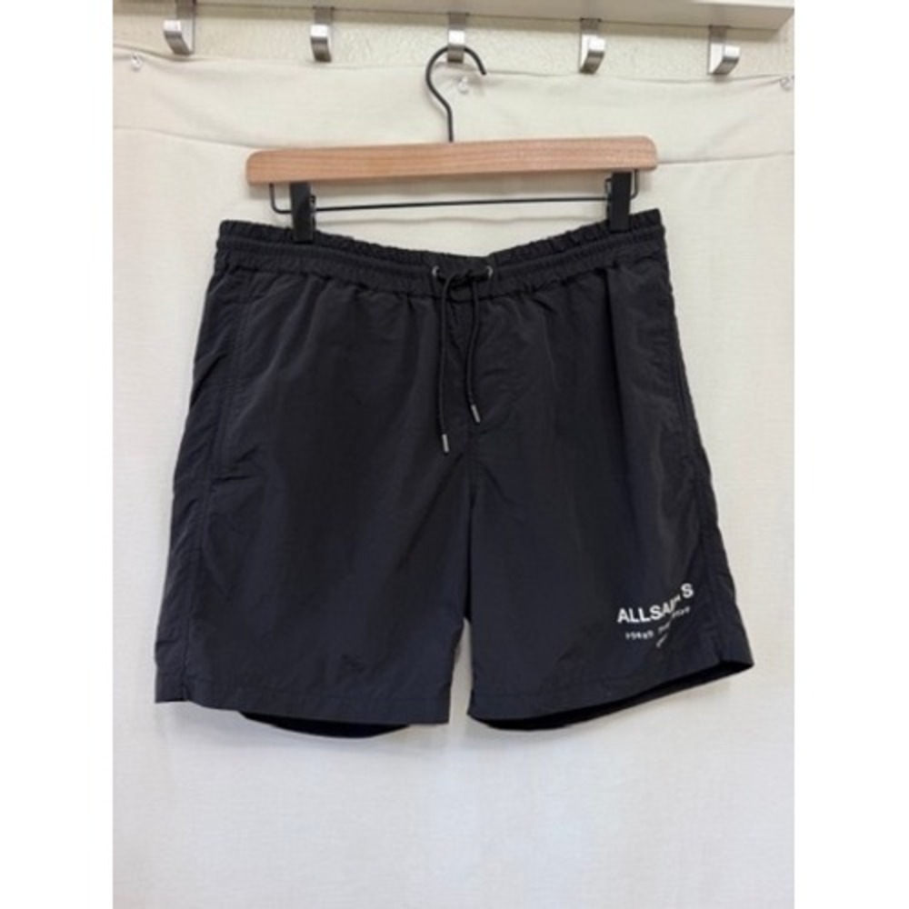 AllSaints Underground Swimshort Black Swim Trunks Mens Small M012WA